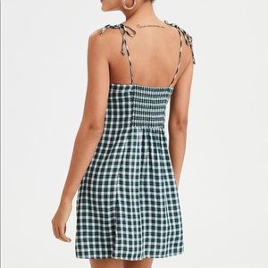 Plaid Green Mini Dress